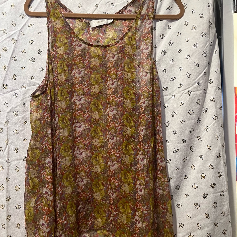 Zimmermann Multicolor Floral Tank Top